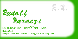 rudolf maraczi business card